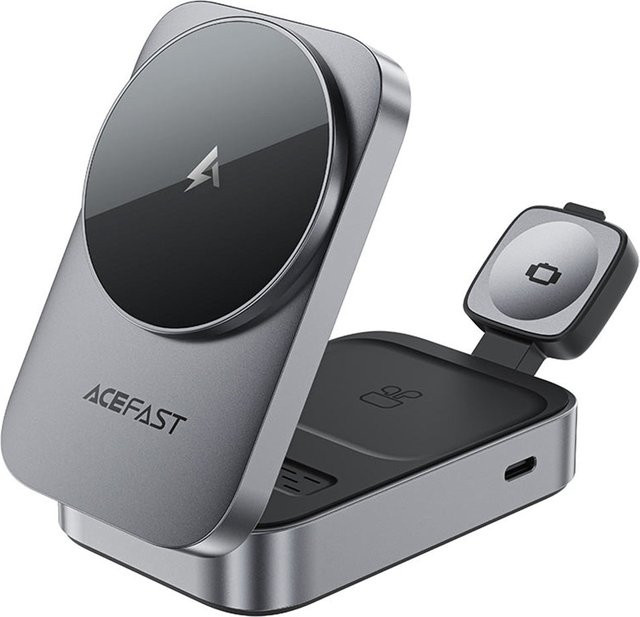 Acefast E22 3in1 Drahtloses Netzladegerät, 22.5W, 1.67A, Grau - Bild 1