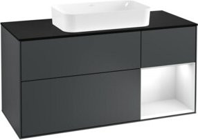 V&B Waschtischunterschrank Finion mit Wandbeleuchtung, Breite: 120 cm, Tiefe: 50,1 cm, Höhe: 50,1 cm, lackiert - Bild 1