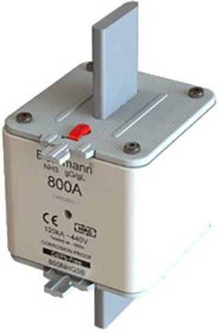 Eaton NH-Sicherung 800NHG3B mit mechanischer Sicherungsanzeige, Größe 3, 800A, 500V, 3 Stück, Weiß - Bild 1
