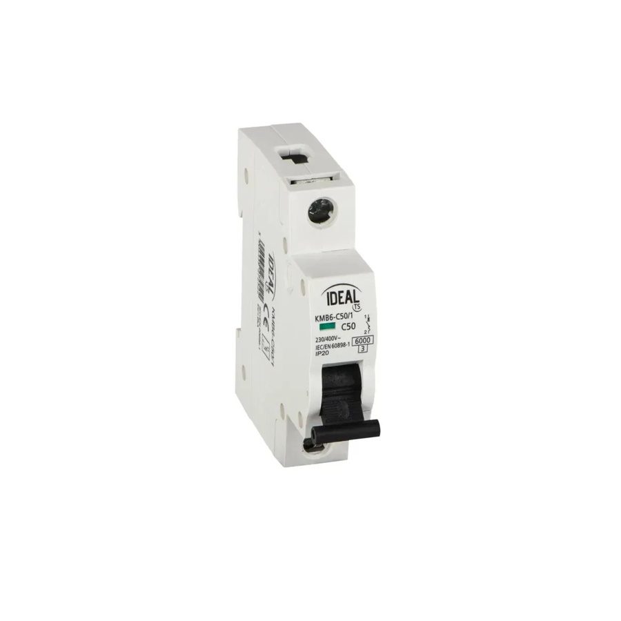 Kanlux Leitungsschutzschalter KMB6-C50/1 1P mit C-Charakteristik 50A in Weiß - Bild 2