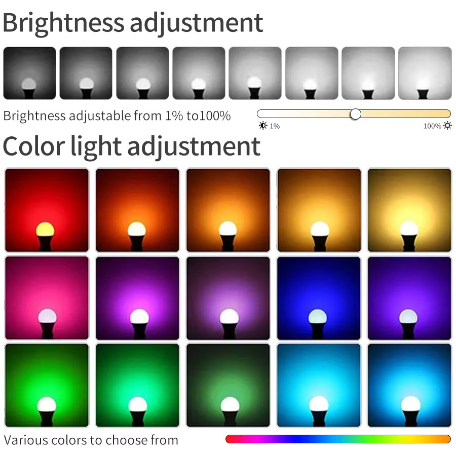 Tuya Bluetooth Smart LED-Lampe E27 9W mit App-Steuerung und Dimmfunktion in Weiß - Bild 5