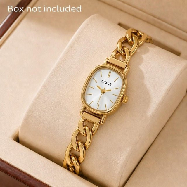 YXzhuoxing Armbanduhr, Quarz, Edelstahl, Weiß, Diamantbesetzt, Damen - Bild 1