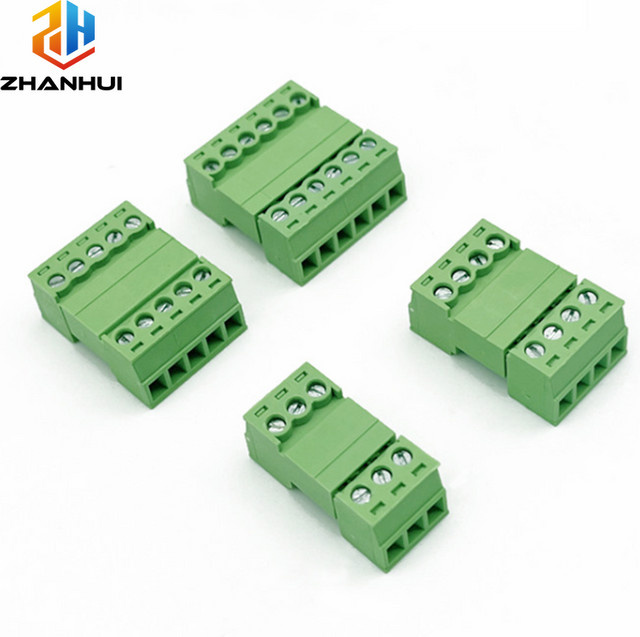 1 Set 15EDGRK 3,5mm Luftkabel-Steckverbinder in Grün mit 2- bis 12-poligen Steckern und Buchsen für industrielle Verkabelung - Bild 1