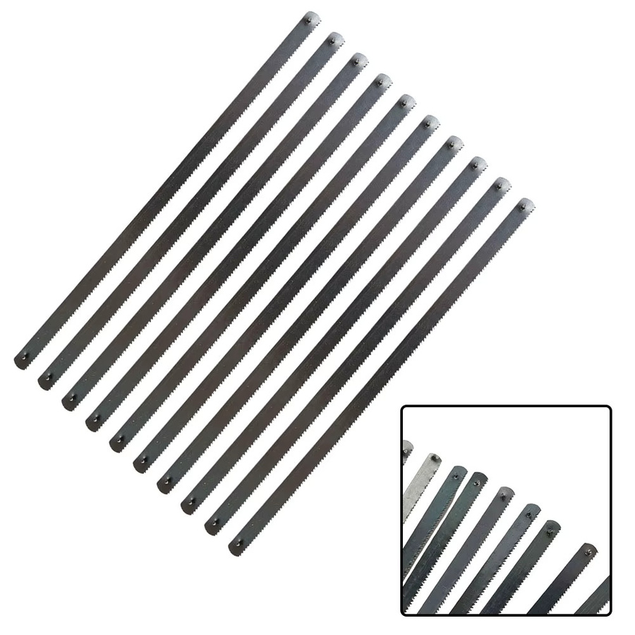 Vibratite Mini-Bügelsägeblätter 10er Set, 24T Universal-Schneidklingen für Metall und Kunststoff, Farbe: Silber, Länge: 150 mm - Bild 2