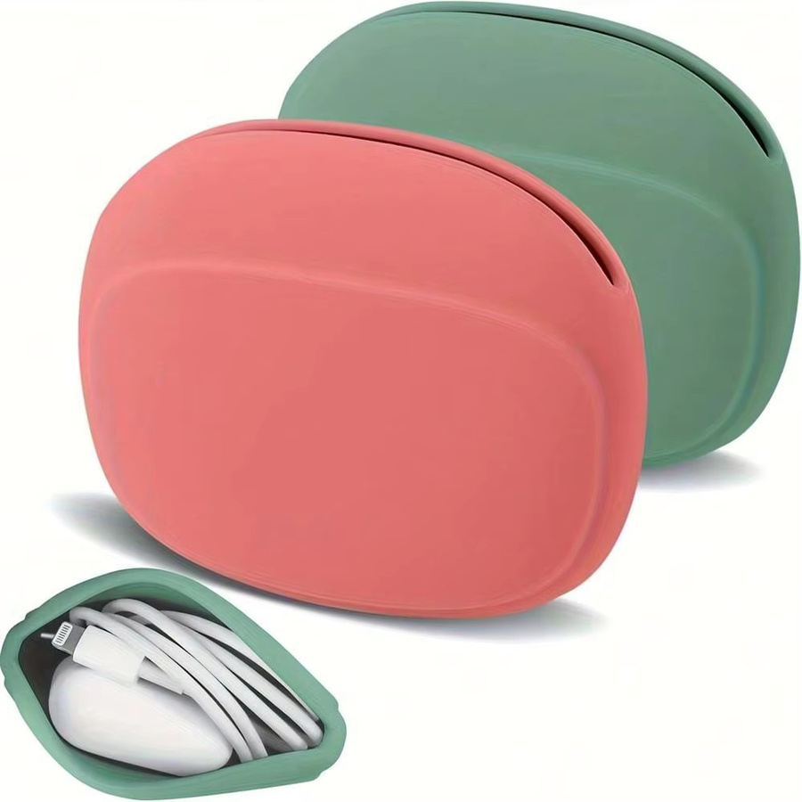 Seavidar Silikon-Aufbewahrungstasche für Kopfhörer und Kabel in Pink - Bild 4