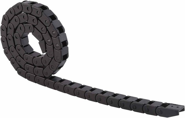 Toys Arts Nylon-Kabelzugkette R28 Drahtträger für 3D-Drucker und CNC-Maschinen, Schwarz, 2 Stück, Länge: 1000 mm - Bild 1
