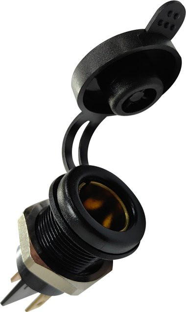 BANDC 12V DIN Hella-Steckdose mit USB-A und USB-C Ladegerät, Wasserdichter Zigarettenanzünder in Schwarz für Auto, Motorrad, Boot und Wohnmobil - Bild 1
