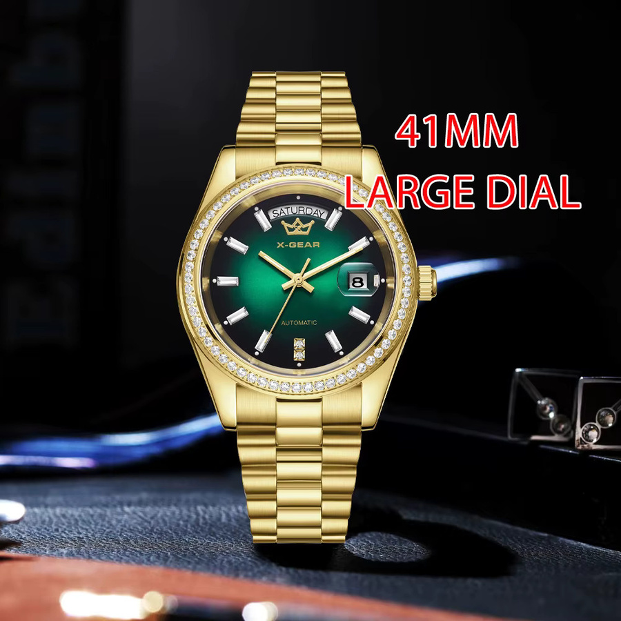 X-GEAR Armbanduhr, Automatik, Edelstahl, Gold, 41 mm, Herren - Bild 3