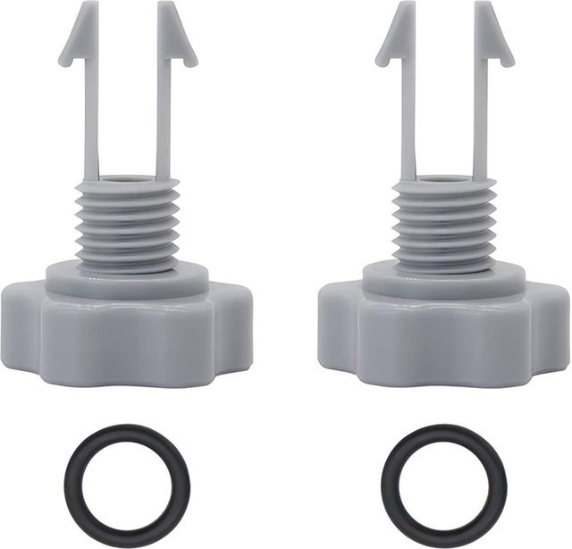 Three Body Entlüftungsventile mit O-Ringen für Filterpumpen, Grau - Bild 1