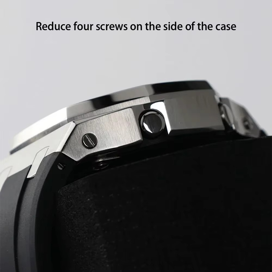 Geekthink Uhrenzubehör Edelstahl Metall-Lünette, Gummiarmband, Casioak Gen4 Mod Kit - Bild 1