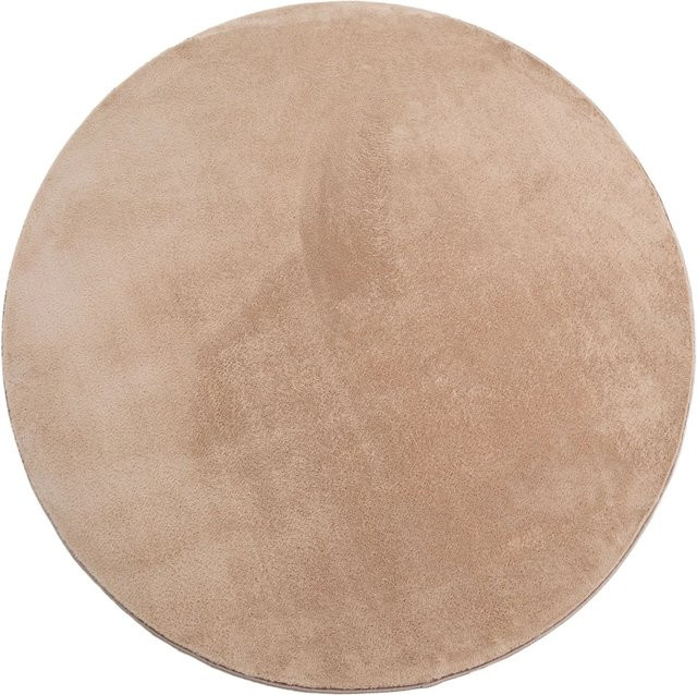 Ayyildiz Kurzflorteppich Joy Rund Beige Durchmesser: 80 cm - Bild 1