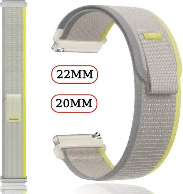 COROS Uhrenarmband Nylon, Weiß, Unisex, 20 mm, 22 mm - Bild 1