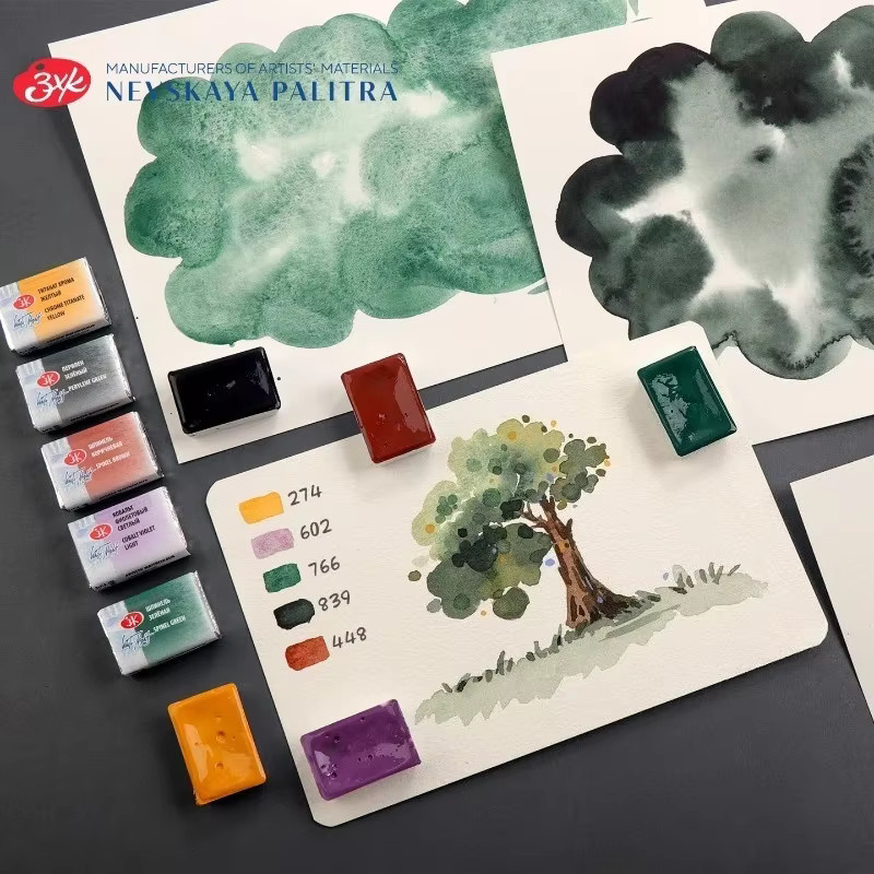 White Night Aquarellfarben für Profis, 2,5 ml pro Einheit, Russland - Bild 2