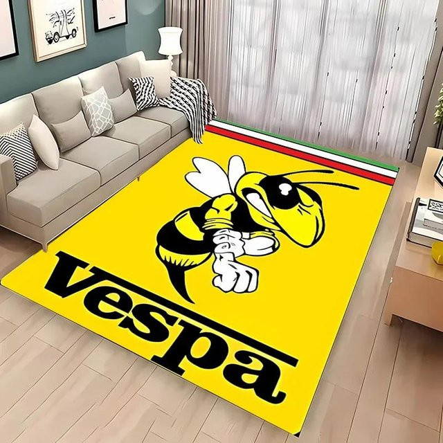Karpetti V-Vespa Moto Modern Mode Teppich, Gelb, B/T: 80 x 140 cm - Bild 1