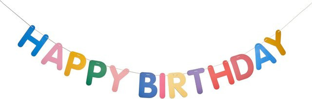 Rico Design Paper Poetry Happy Birthday Girlande Magic Rainbow Multicolor - Bild 1