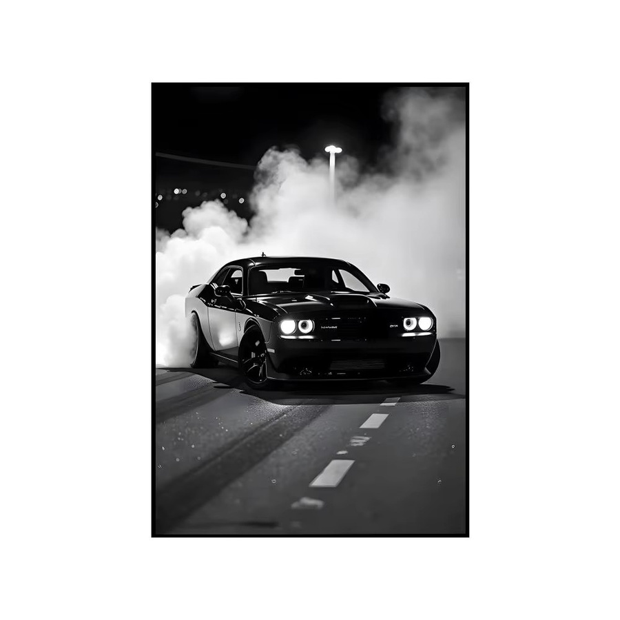 Supercar Art Wandkunstdruck Poster in Schwarz-Weiß für deine moderne Heimdekoration, B/H: 15 x 20 cm - Bild 4