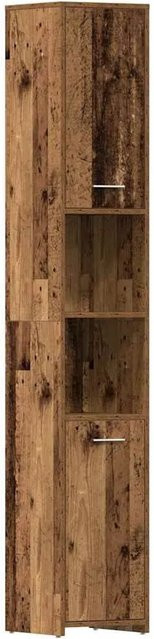 vidaXL Badschrank in Altholz-Optik, Wandmontage, Braun, B/T/H: 30 x 30 x 183,5 cm - Bild 1