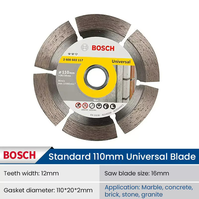Bosch Universal-Diamanttrennscheibe für Stein und Beton, kreisförmiges Sägeblatt, Farbe: Silber, Durchmesser: 105 mm - Bild 2