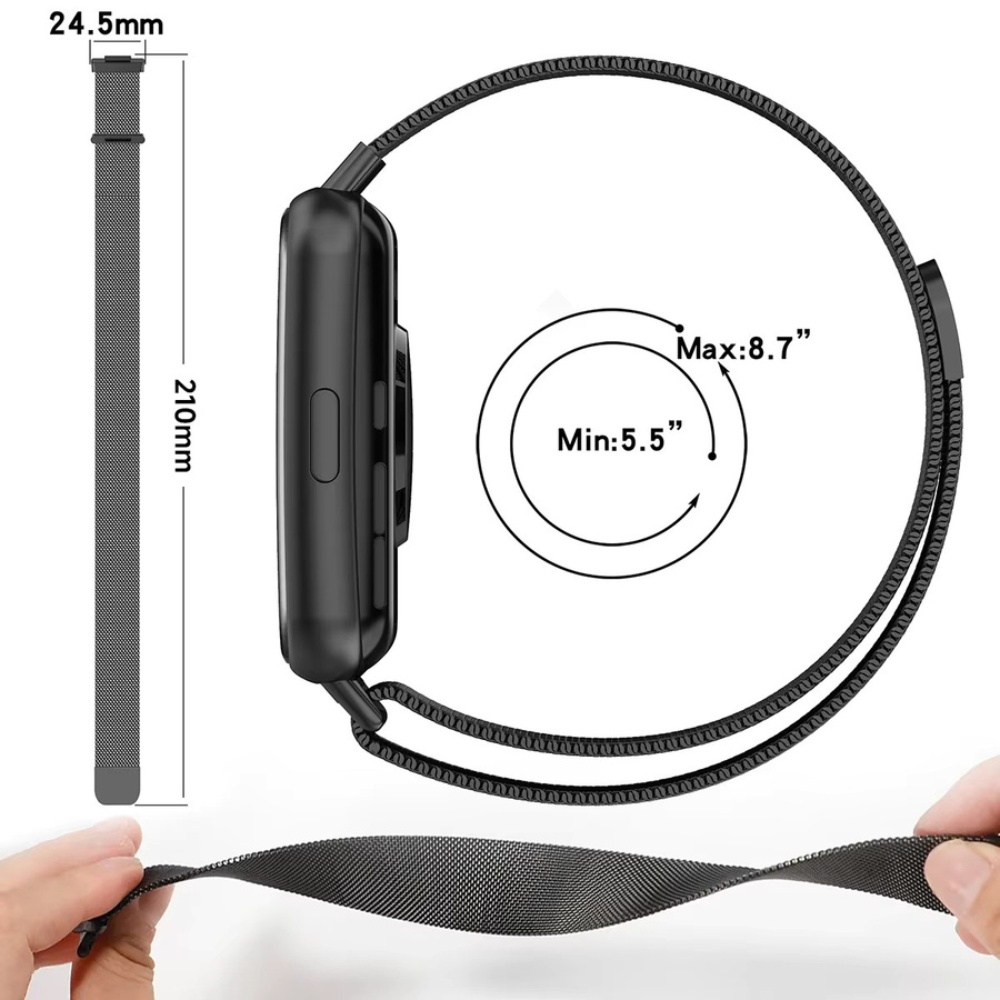 CAOWTAN Uhrenarmband Milanaise, Edelstahl, Unisex, für Huawei Watch Fit/Fit 2 - Bild 2