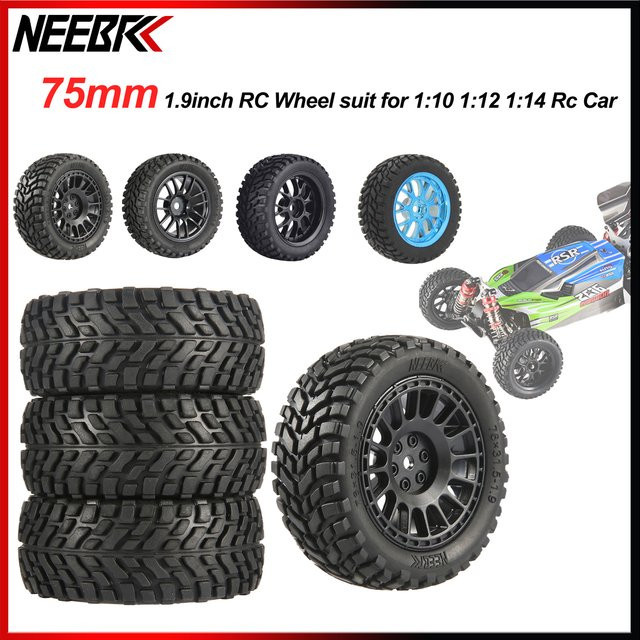 NEEBRC Off Road Buggy Reifen Rad 1,9 Zoll 75 mm 12 mm Sechskantnaben - Bild 1