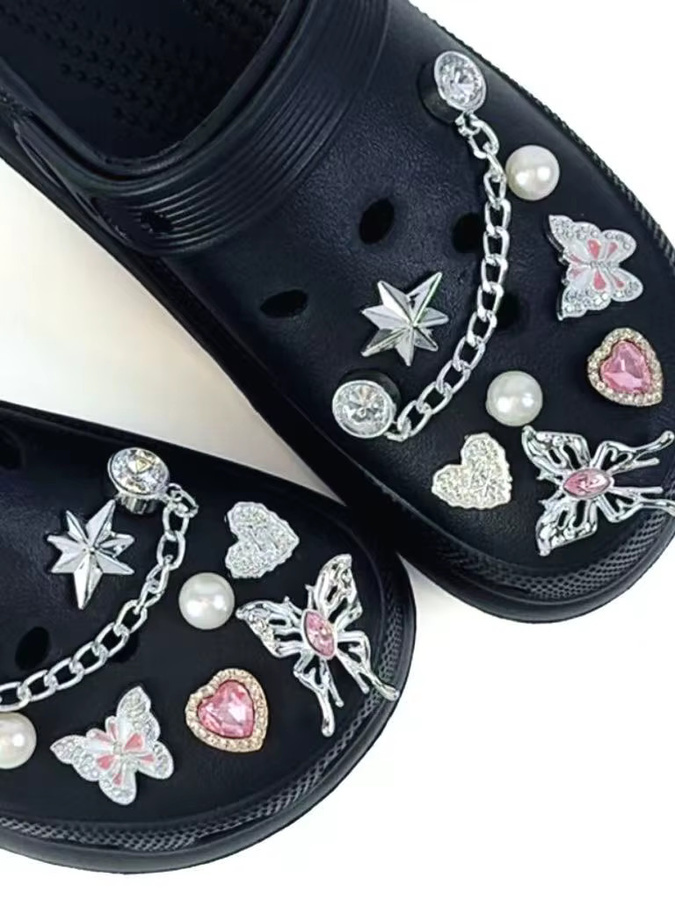 FHLDING Schuh-Charm-Set, silber, Diamant, 16-teilig - Bild 7