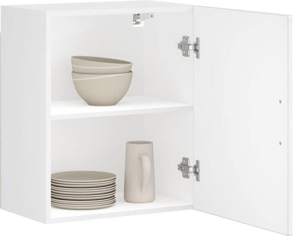 Vidaxl Küchen-Hängeschränke Porto Set aus Holzwerkstoff in Hochglanz-Weiß mit Drehtüren im modernen Design - Bild 1