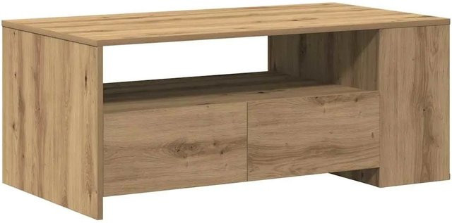 vidaXL Couchtisch Eiche in Braun, moderner Couchtisch aus Holzwerkstoff, B/T/H: 102 x 55 x 43,5 cm - Bild 1