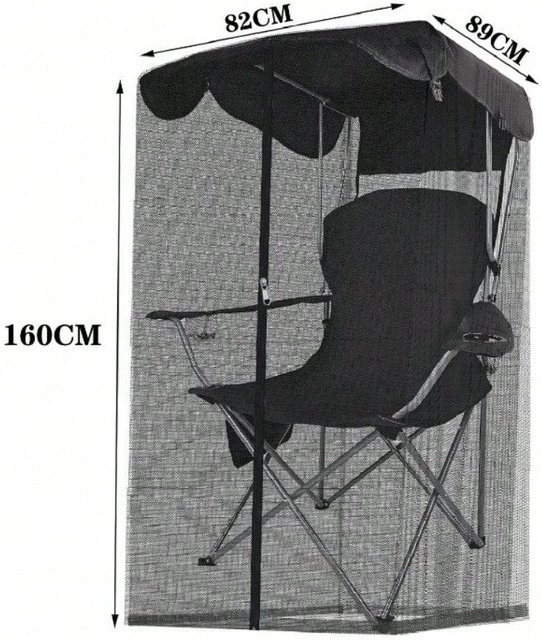 MTMA Moskitonetz für Outdoor-Schaukelstühle und Gartenmöbel, Schwarz, Polyester - Bild 1
