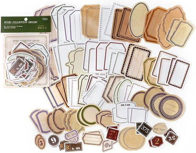 Journamm Vintage-Memopapier-Set in Multicolour, 100 Stück für Scrapbooking, Junk Journal und Briefpapier - Bild 1