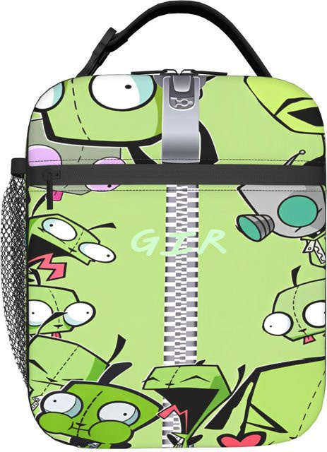 Isolierte Gir Lunchtasche Invaders Zims von Fancy Style Studio in Grün - Bild 1