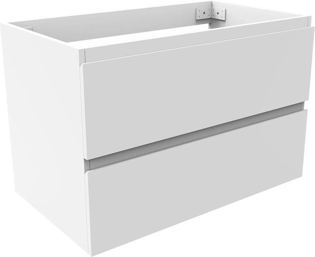Waschbeckenunterschrank Duschparadies Y244X in Mattweiß mit 2 Schubladen, B/T/H: 79 x 44,5 x 52 cm - Bild 1