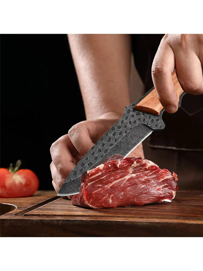 WXCOO Geschmiedetes Küchenmesser zum Entbeinen aus Holz für Fleisch, Fisch, Obst und Gemüse - Bild 6