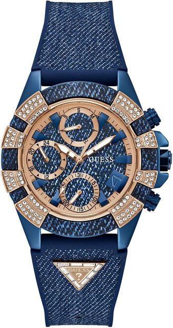 Guess Damenuhr, Quarz, Edelstahl, Blau, 40 mm, 5 ATM - Bild 1
