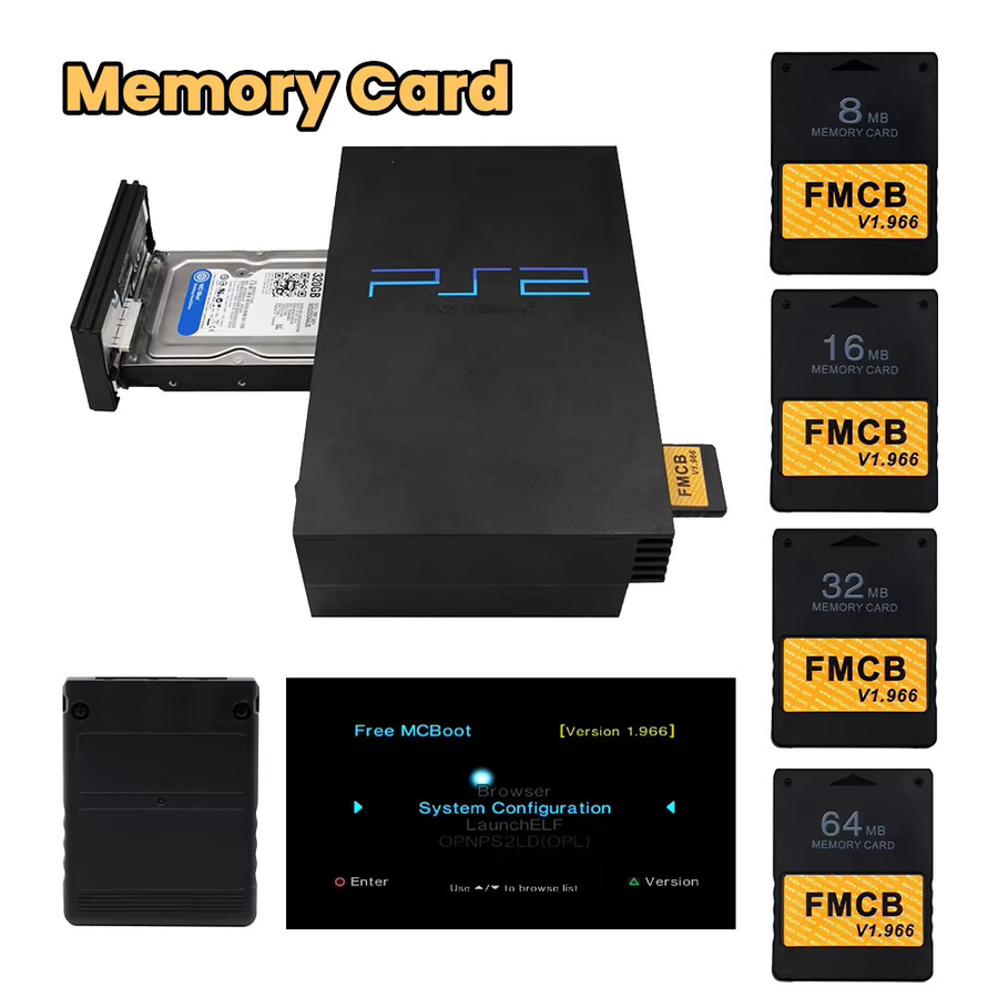 McBoot Speicherkarte für Sony PlayStation 2 FMCB Memory Card in Schwarz - Bild 2