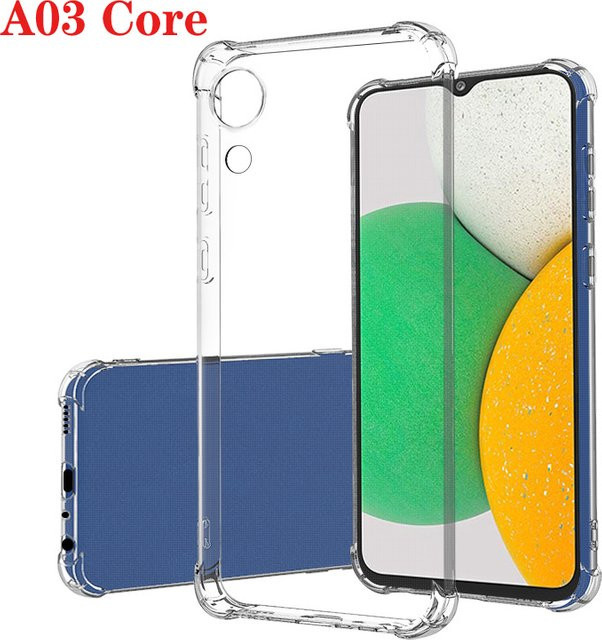 Transparente Silikon-Handyhülle mit Air-Bag-Schutz für Samsung Galaxy A03 Core, 1,5 mm dick und stoßfest - Bild 1