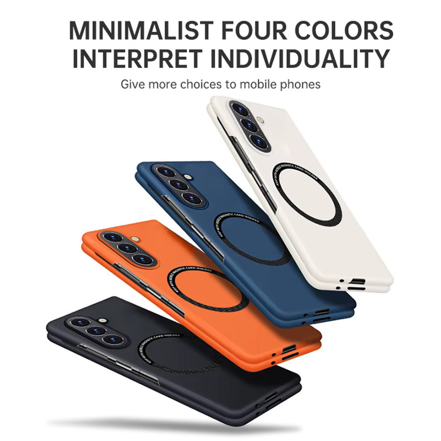 Ultradünne und hautfreundliche PC-Schutzhülle für Samsung Galaxy Z Fold (kompatibel mit Fold 8, 7, 6, 5, 4, 3) mit MagSafe für kabelloses Laden, Farbe: Orange - Bild 3