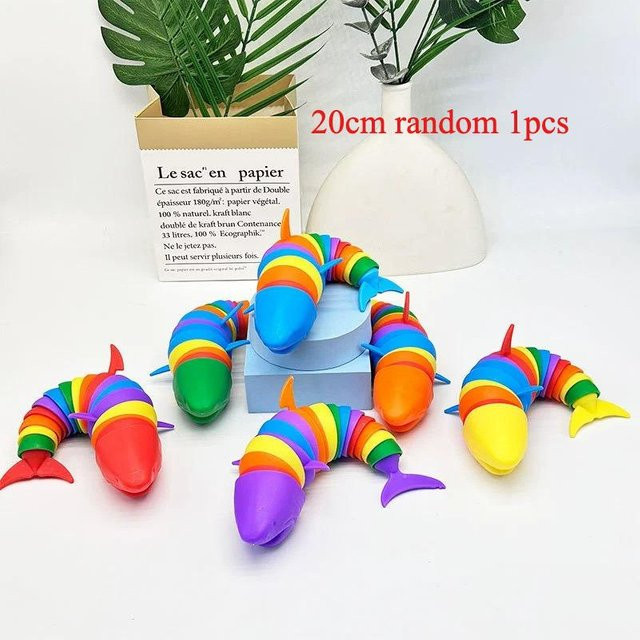 3D-Schnecken-Fidget-Spielzeug, Bunte Schnecke, Gelenkig, Flexibel, Alle Altersstufen - Bild 1