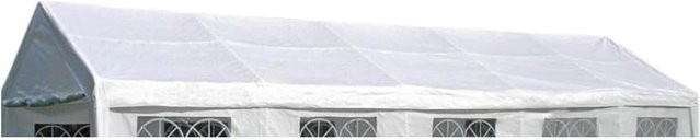DEGAMO Ersatzdach PALMA Dachplane für Zelt 4x10 Meter aus PVC in Weiss inklusive Spanngummis - Bild 1