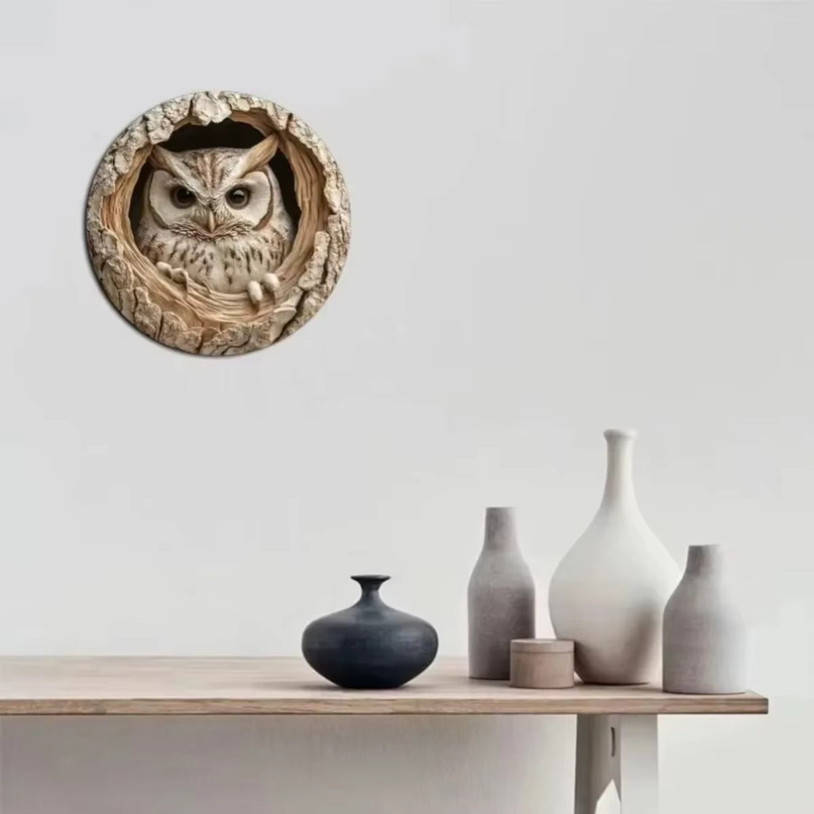 Potdemiel 2D-Wandschild mit Eulenmotiv zur Wandmontage - Bild 2