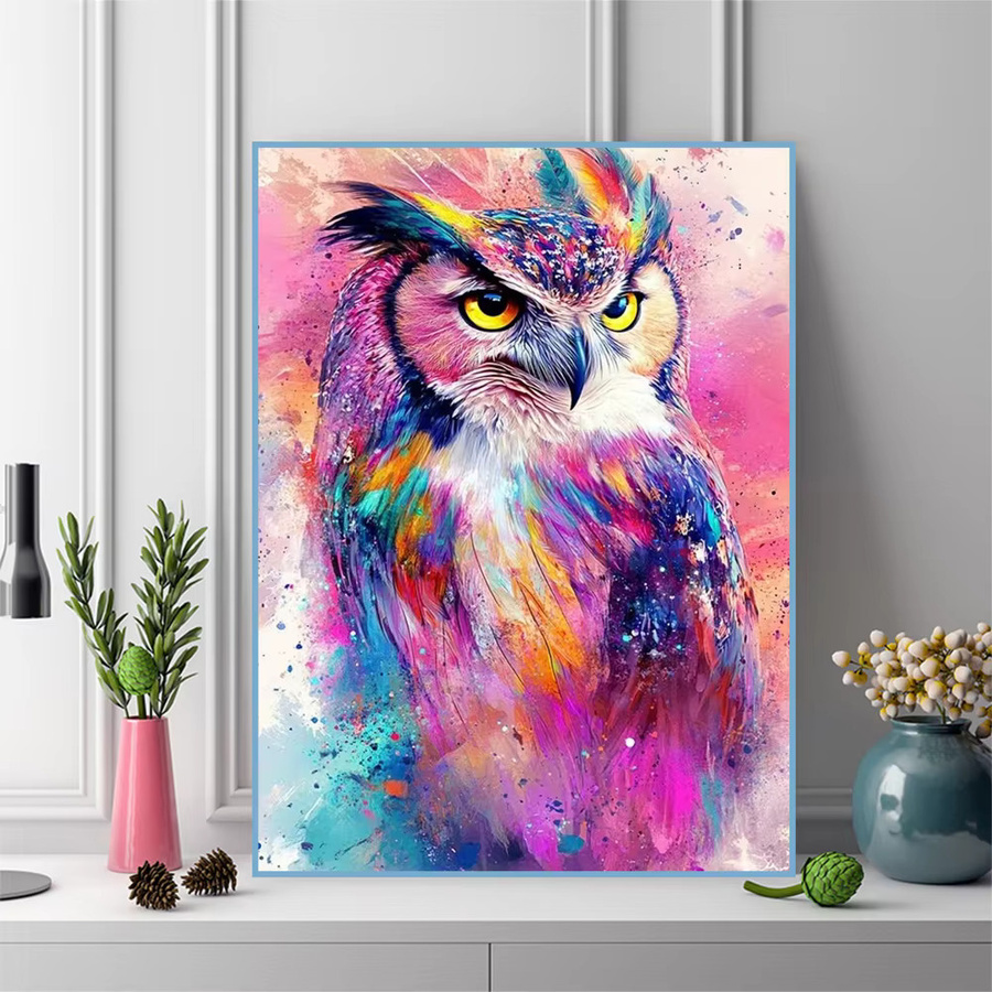 Momoart Diamant-Malerei Eule DIY Tier-Mosaik in Multicolour, Breite: 20 cm, Höhe: 30 cm - Bild 3