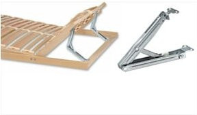 Hettich Bett-Verstellbeschlag MultiFlex für Kopf- und Fußteile, Stahl verzinkt, Silber - Bild 1