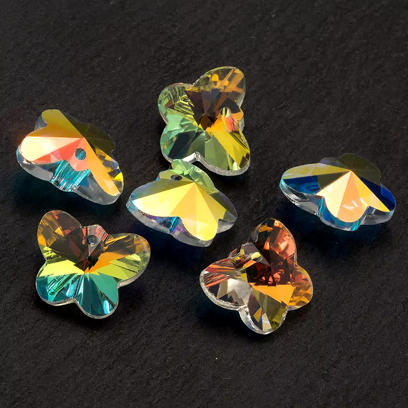 QIAO Kristallperlen Schmetterling, 14mm, Glasperlen - Bild 2
