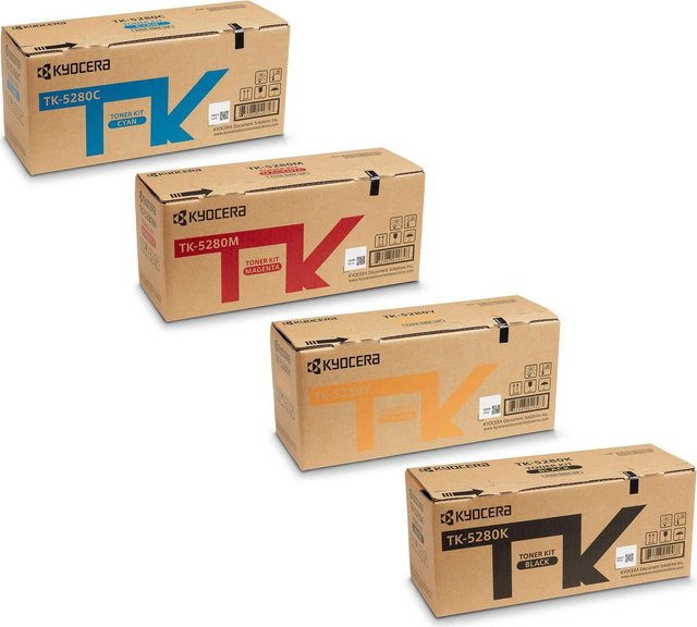 Kyocera Original TK-5280 Toner Multipack 4er-Set (Cyan, Magenta, Gelb, Schwarz) für Laserdrucker - Bild 1