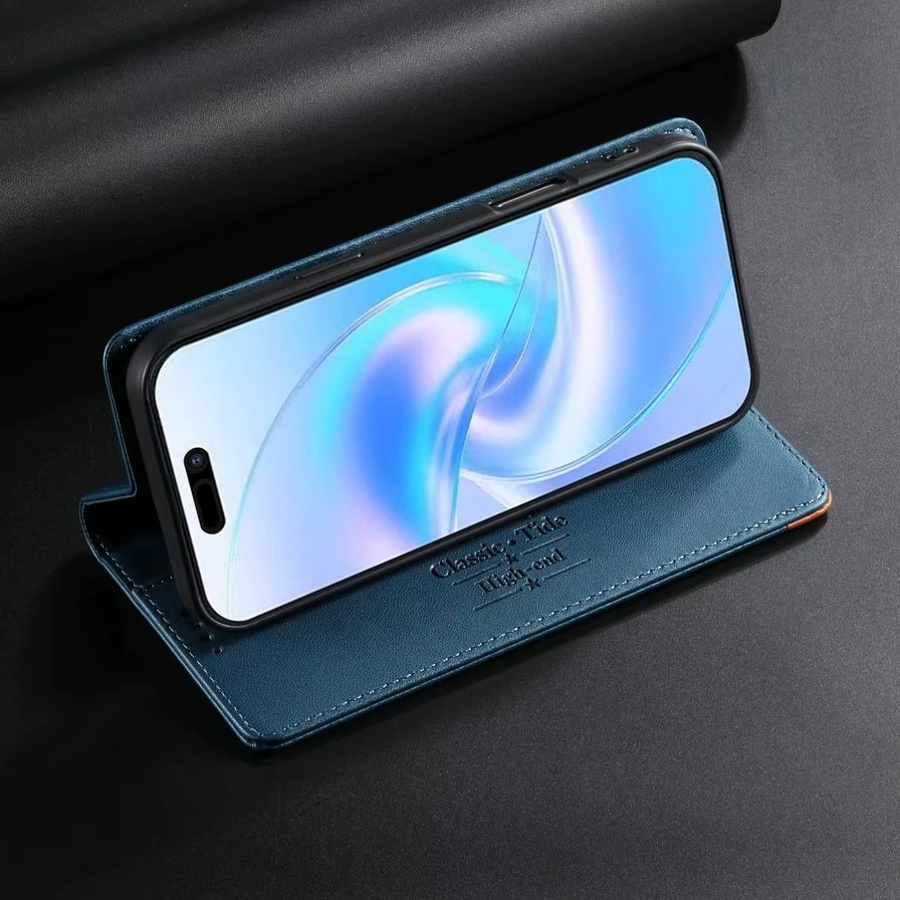 Brieftaschen-Handyhülle aus PU-Leder mit Kartenhalter und Magnetverschluss für Google Pixel 10 Pro, 9 Pro XL, 8, 7, 6A in Blau und Lila - Bild 2