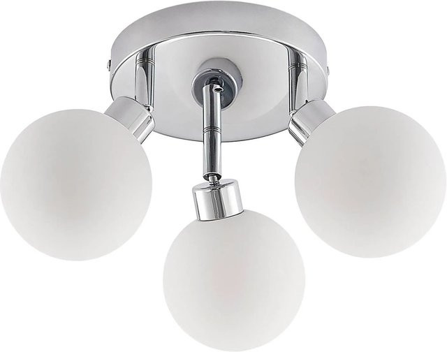 Lindby Deckenlampe Zaniba Modern 3-flammig aus Metall in Chrom, IP44 Spritzwassergeschützt, G9 - Bild 1