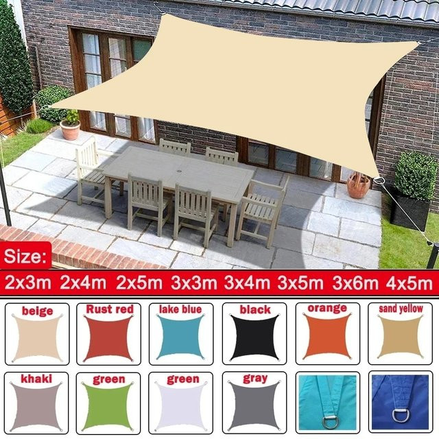 Wasserdichte 420D Schattenkerze aus Polyester in Grün für Garten, Terrasse und Camping - Bild 1