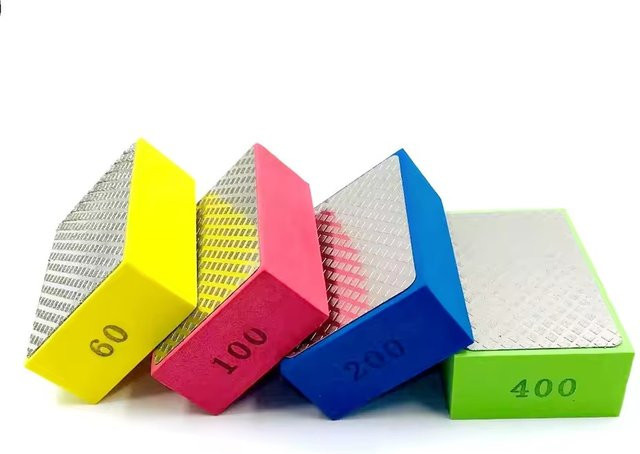Skeyo Diamant-Handpolierpads als Glas-Schleifblock-Pad für Fliesen, Keramik, Stein und Marmor - Bild 1