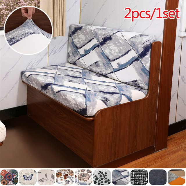 Yupartex 2er-Set elastische Kissenbezüge mit floralem Print für RV Dinette und Camper-Sofas - Bild 1