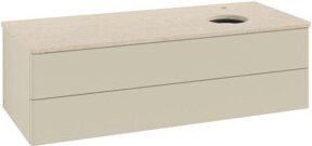 V&B Antao Waschtischunterschrank mit Beleuchtung, Grau lackiert, B/T/H: 120 x 50 x 36 cm - Bild 1