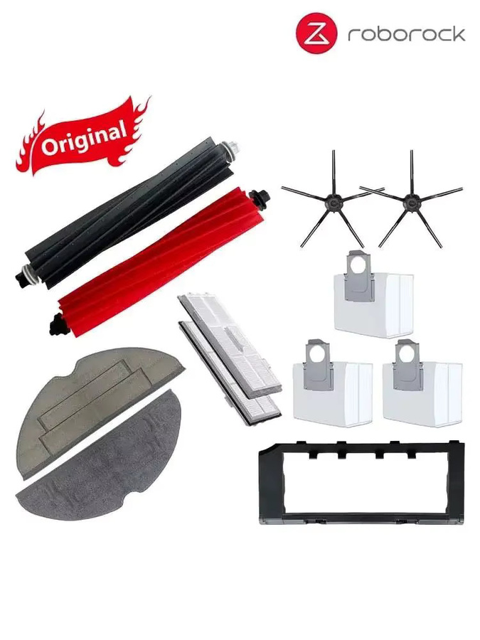 Roborock S8 Plus S8 Pro Ultra G20 Ersatzteil-Set mit Seitenbürsten, Hauptbürste, Abdeckung, Wischtuch, Filtern und Staubbeuteln in Multicolor - Bild 2